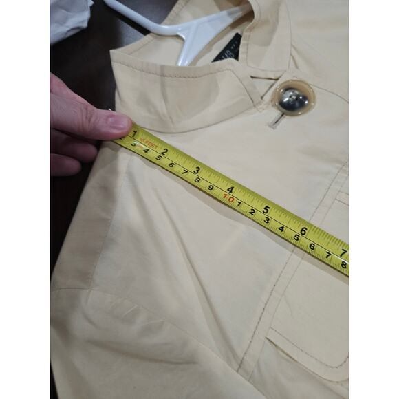 Lafayette 148 New York Light Butter Yellow Jacket Size 2 Military Pockets - Picture 14 of 16